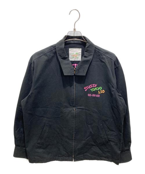 stussy（ステューシー）stussy (ステューシー) スカル刺繍ハリントンジャケット ブラック サイズ:XLの古着・服飾アイテム