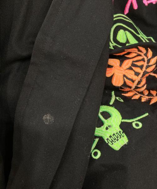 stussy（ステューシー）stussy (ステューシー) スカル刺繍ハリントンジャケット ブラック サイズ:XLの古着・服飾アイテム