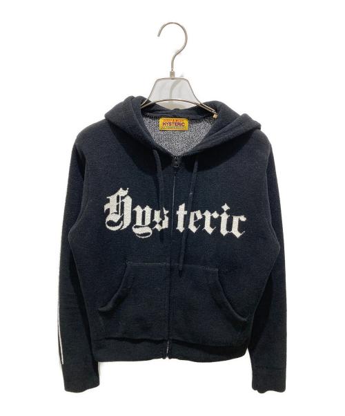Hysteric Glamour（ヒステリックグラマー）Hysteric Glamour (ヒステリックグラマー) HYSTERIC TIMESジャカード ジップパーカー ブラック サイズ:FREEの古着・服飾アイテム