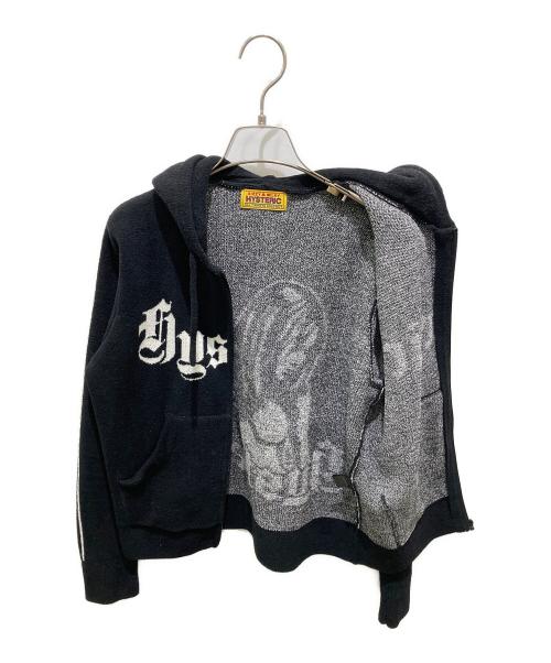 Hysteric Glamour（ヒステリックグラマー）Hysteric Glamour (ヒステリックグラマー) HYSTERIC TIMESジャカード ジップパーカー ブラック サイズ:FREEの古着・服飾アイテム