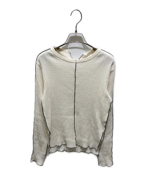 MAISON SPECIAL（メゾンスペシャル）MAISON SPECIAL (メゾンスペシャル) シャーリングカットソー ホワイト サイズ:記載なしの為実寸参照の古着・服飾アイテム