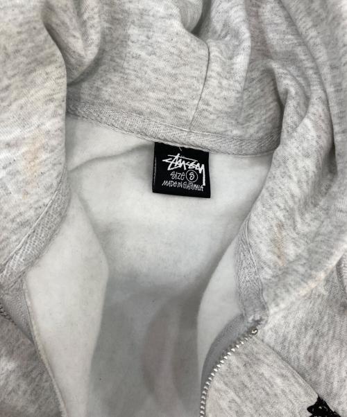 stussy（ステューシー）stussy (ステューシー) BUILT TO LAST ZIP HOODIE グレー サイズ:Sの古着・服飾アイテム