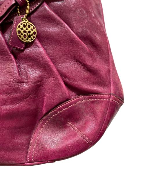 COACH（コーチ）COACH (コーチ) エルゴレザーレースドフレームサッチェル パープルの古着・服飾アイテム