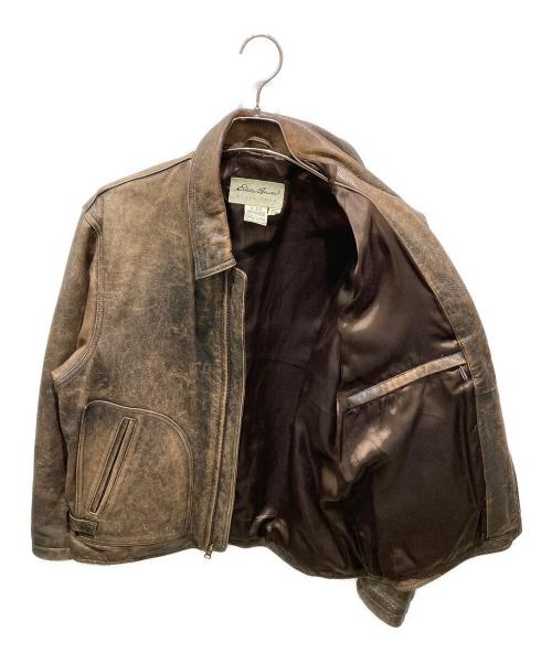 Eddie Bauer（エディーバウアー）Eddie Bauer (エディーバウアー) レザージャケット ブラウン サイズ:Sの古着・服飾アイテム