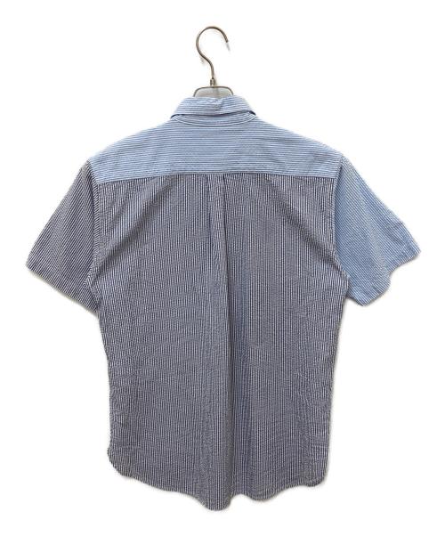 Pilgrim Surf+Supply（ピルグリム サーフサプライ）Pilgrim Surf+Supply (ピルグリム サーフサプライ) シアサッカー半袖シャツ ブルー サイズ:XSの古着・服飾アイテム