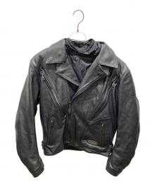 HARLEY-DAVIDSON（ハーレーダビッドソン）の古着「ライナー付きライダースジャケット」｜ブラック