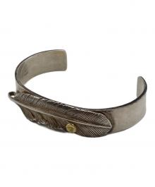 Tady & King（タディアンドキング）の古着「特大SVフェザー平打ちバングル」