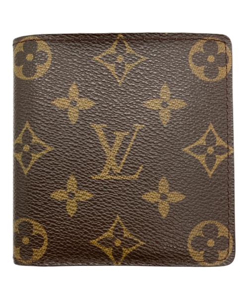 LOUIS VUITTON（ルイ ヴィトン）LOUIS VUITTON (ルイ ヴィトン) 2つ折り財布　モノグラム　ポルトビエ 6 カルトクレディ ブラウンの古着・服飾アイテム