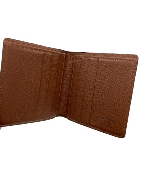 LOUIS VUITTON（ルイ ヴィトン）LOUIS VUITTON (ルイ ヴィトン) 2つ折り財布　モノグラム　ポルトビエ 6 カルトクレディ ブラウンの古着・服飾アイテム