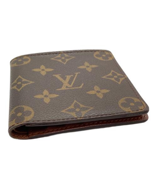 LOUIS VUITTON（ルイ ヴィトン）LOUIS VUITTON (ルイ ヴィトン) 2つ折り財布　モノグラム　ポルトビエ 6 カルトクレディ ブラウンの古着・服飾アイテム