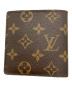 LOUIS VUITTON (ルイ ヴィトン) 2つ折り財布　モノグラム　ポルトビエ 6 カルトクレディ ブラウン：13000円