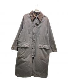 Barbour（バブアー）の古着「Over Size BURGHLEY wax　オーバーサイズバーレーワックスコート」｜グレー