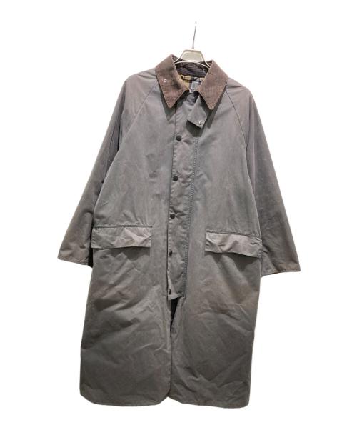 Barbour（バブアー）Barbour (バブアー) Over Size BURGHLEY wax　オーバーサイズバーレーワックスコート グレー サイズ:40の古着・服飾アイテム