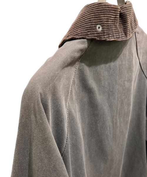 Barbour（バブアー）Barbour (バブアー) Over Size BURGHLEY wax　オーバーサイズバーレーワックスコート グレー サイズ:40の古着・服飾アイテム