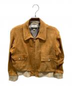 MARK CROSSマーククロス）の古着「リブニットスウェードジャケット」｜ブラウン