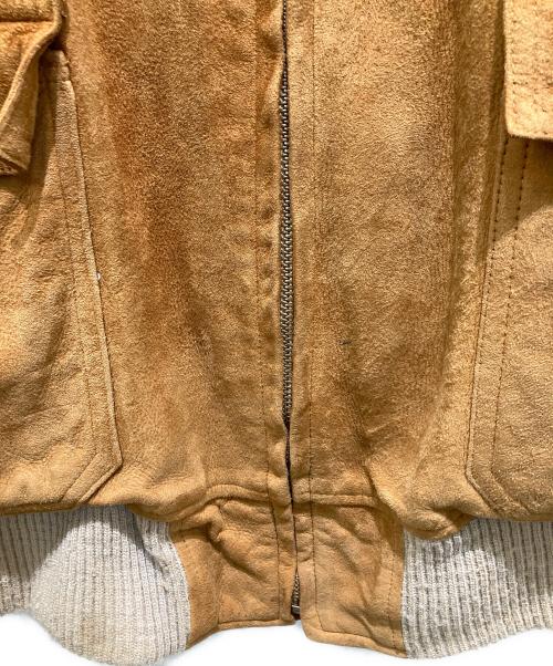 MARK CROSS（マーククロス）MARK CROSS (マーククロス) リブニットスウェードジャケット ブラウン サイズ:14の古着・服飾アイテム