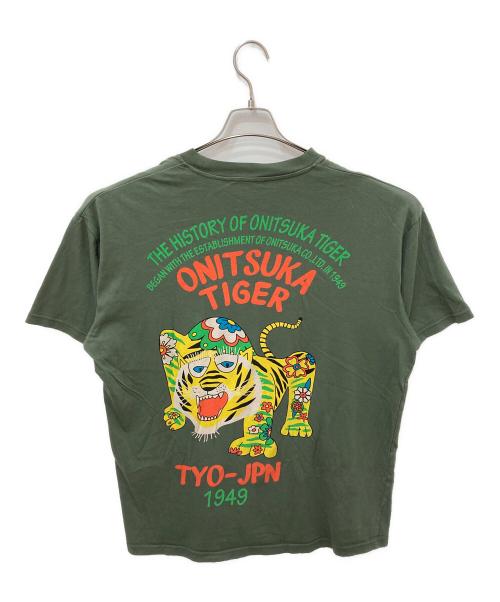 Onitsuka Tiger（オニツカタイガー）Onitsuka Tiger (オニツカタイガー) OVERSIZED GRAPHIC TEE グリーン サイズ:Ｌの古着・服飾アイテム