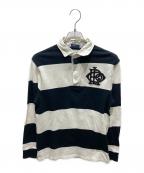 POLO RALPH LAURENポロ・ラルフローレン）の古着「エンブレムラガーシャツ」｜ブラック×ホワイト
