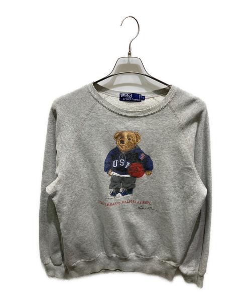 POLO RALPH LAUREN（ポロ・ラルフローレン）POLO RALPH LAUREN (ポロ・ラルフローレン) ポロベアスウェット グレー サイズ:Ｍの古着・服飾アイテム
