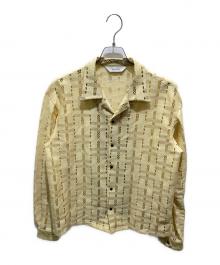 SASQUATCHfabrix.（サスクワッチファブリックス）の古着「CUBE LACE L/S SHIRT」｜イエロー