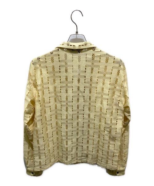 SASQUATCHfabrix.（サスクワッチファブリックス）SASQUATCHfabrix. (サスクワッチファブリックス) CUBE LACE L/S SHIRT イエロー サイズ:Ｌの古着・服飾アイテム