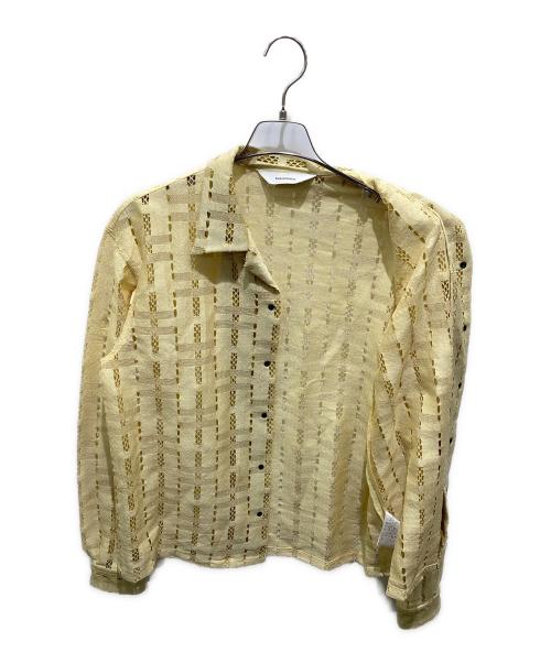 SASQUATCHfabrix.（サスクワッチファブリックス）SASQUATCHfabrix. (サスクワッチファブリックス) CUBE LACE L/S SHIRT イエロー サイズ:Ｌの古着・服飾アイテム