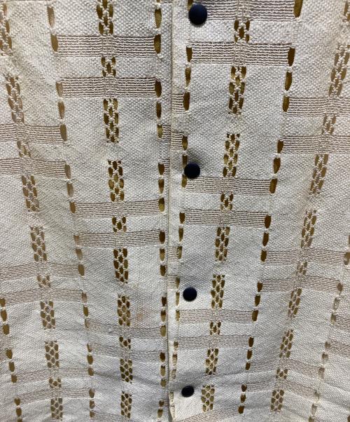 SASQUATCHfabrix.（サスクワッチファブリックス）SASQUATCHfabrix. (サスクワッチファブリックス) CUBE LACE L/S SHIRT イエロー サイズ:Ｌの古着・服飾アイテム