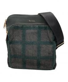 PAUL SMITH（ポールスミス）の古着「チェックショルダーバッグ」｜グリーン