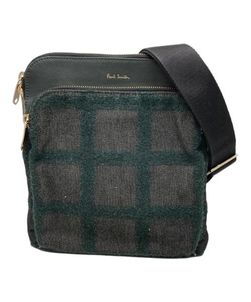 PAUL SMITH（ポールスミス）PAUL SMITH (ポールスミス) チェックショルダーバッグ グリーンの古着・服飾アイテム