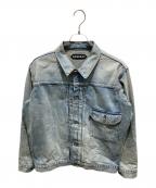 AUBERGEオーベルジュ）の古着「BIO BLEACH デニムジャケット」｜ブルー