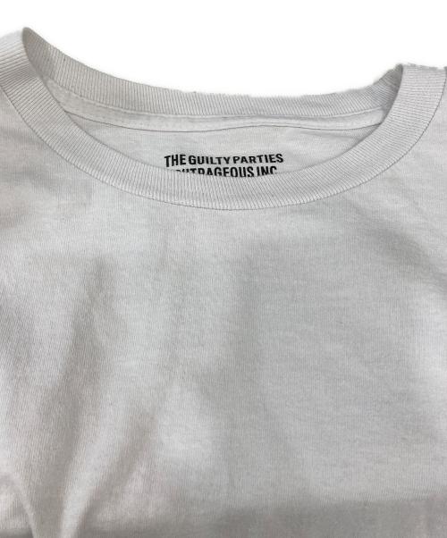 WACKO MARIA（ワコマリア）WACKO MARIA (ワコマリア) ロゴ刺繍ロングスリーブカットソー ホワイト サイズ:Ｌの古着・服飾アイテム