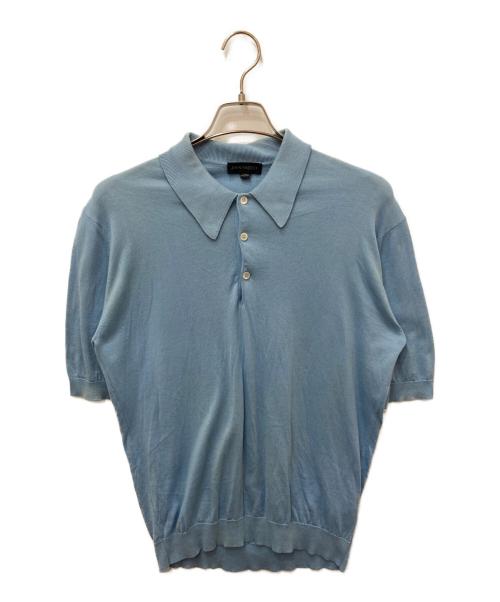 JOHN SMEDLEY（ジョンスメドレー）JOHN SMEDLEY (ジョンスメドレー) シーアイランドコットンポロシャツ ブルー サイズ:Sの古着・服飾アイテム