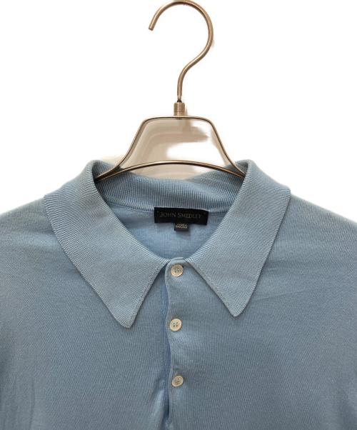 JOHN SMEDLEY（ジョンスメドレー）JOHN SMEDLEY (ジョンスメドレー) シーアイランドコットンポロシャツ ブルー サイズ:Sの古着・服飾アイテム