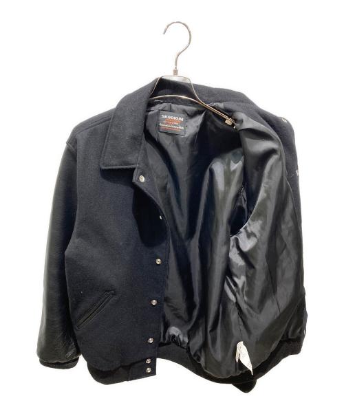 skookum（スクーカム）skookum (スクーカム) 417 by EDIFICE (417 バイ エディフィス) 別注 STADIUM JACKET ブラック サイズ:Ｌの古着・服飾アイテム