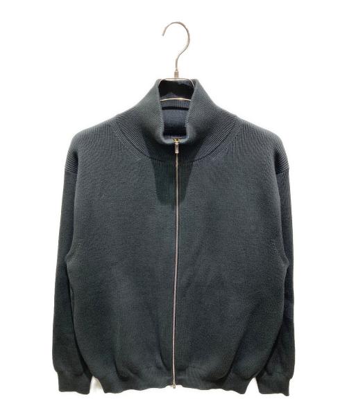 BATONER（バトナ―）BATONER (バトナ―) SUPER HIGH TWIST WOOL DRIVERS KNIT　スーパー ハイツイスト ウール ドライバーズニット グレー サイズ:3の古着・服飾アイテム