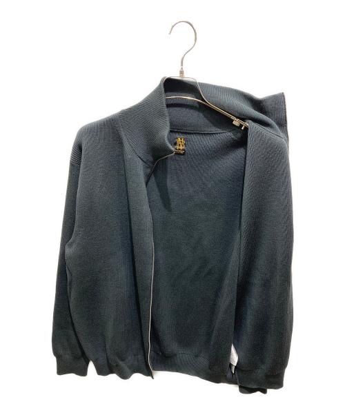 BATONER（バトナ―）BATONER (バトナ―) SUPER HIGH TWIST WOOL DRIVERS KNIT　スーパー ハイツイスト ウール ドライバーズニット グレー サイズ:3の古着・服飾アイテム