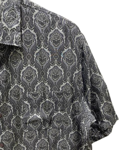 MARKA（マーカ）MARKA (マーカ) HABUTAE SILK SILK OPEN COLLAR SHIRT ブラック DAMASK サイズ:3の古着・服飾アイテム