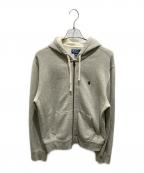 POLO RALPH LAURENポロ・ラルフローレン）の古着「ポロ刺繍裏サーマルジップパーカー」｜グレー