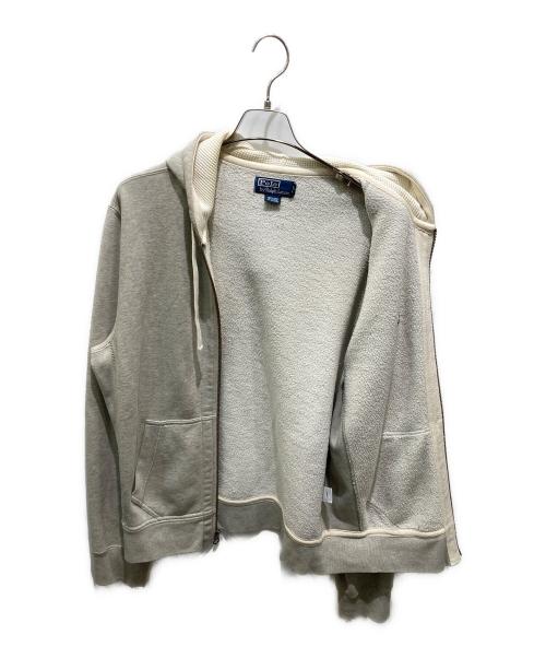 POLO RALPH LAUREN（ポロ・ラルフローレン）POLO RALPH LAUREN (ポロ・ラルフローレン) ポロ刺繍裏サーマルジップパーカー グレー サイズ:Ｍの古着・服飾アイテム
