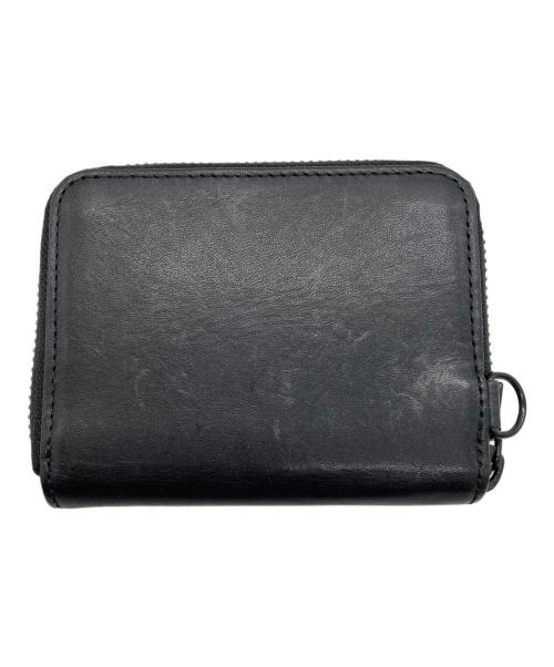 Hysteric Glamour（ヒステリックグラマー）Hysteric Glamour (ヒステリックグラマー) ロゴスタッズ ラウンドジップミニウォレット ブラックの古着・服飾アイテム