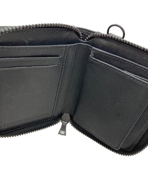 Hysteric Glamour（ヒステリックグラマー）Hysteric Glamour (ヒステリックグラマー) ロゴスタッズ ラウンドジップミニウォレット ブラックの古着・服飾アイテム