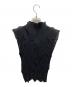 ISSEY MIYAKE (イッセイミヤケ) プリーツノースリーブブラウス ブラック サイズ:Ｍ：15000円