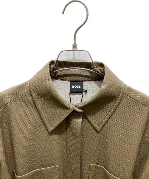 BOSS（ボス）BOSS (ボス) パーフォレート シャツドレス ブラウン サイズ:6の古着・服飾アイテム