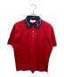 GUCCI（グッチ）の古着「ロープ 刺繍 エンブロイダリー 半袖ポロシャツ」｜レッド