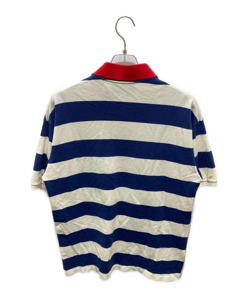 GUCCI（グッチ）GUCCI (グッチ) エンブロイダリーポロシャツ ネイビー×ホワイト サイズ:Ｌの古着・服飾アイテム