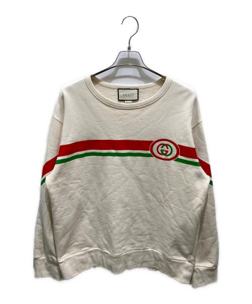 GUCCI（グッチ）GUCCI (グッチ) インターロッキンGクルーネックスウェット ベージュ サイズ:Ｌの古着・服飾アイテム