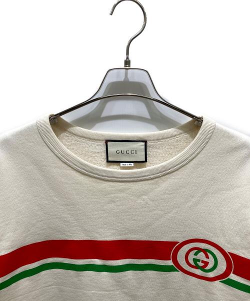 GUCCI（グッチ）GUCCI (グッチ) インターロッキンGクルーネックスウェット ベージュ サイズ:Ｌの古着・服飾アイテム