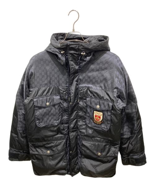 GUCCI（グッチ）GUCCI (グッチ) GGジャガードダウンジャケット ブラック サイズ:46の古着・服飾アイテム