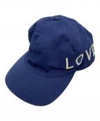 GUCCIグッチ）の古着「LOVEDベースボールキャップ」｜ネイビー