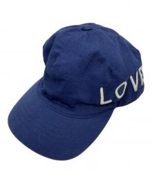 GUCCI（グッチ）の古着「LOVEDベースボールキャップ」｜ネイビー